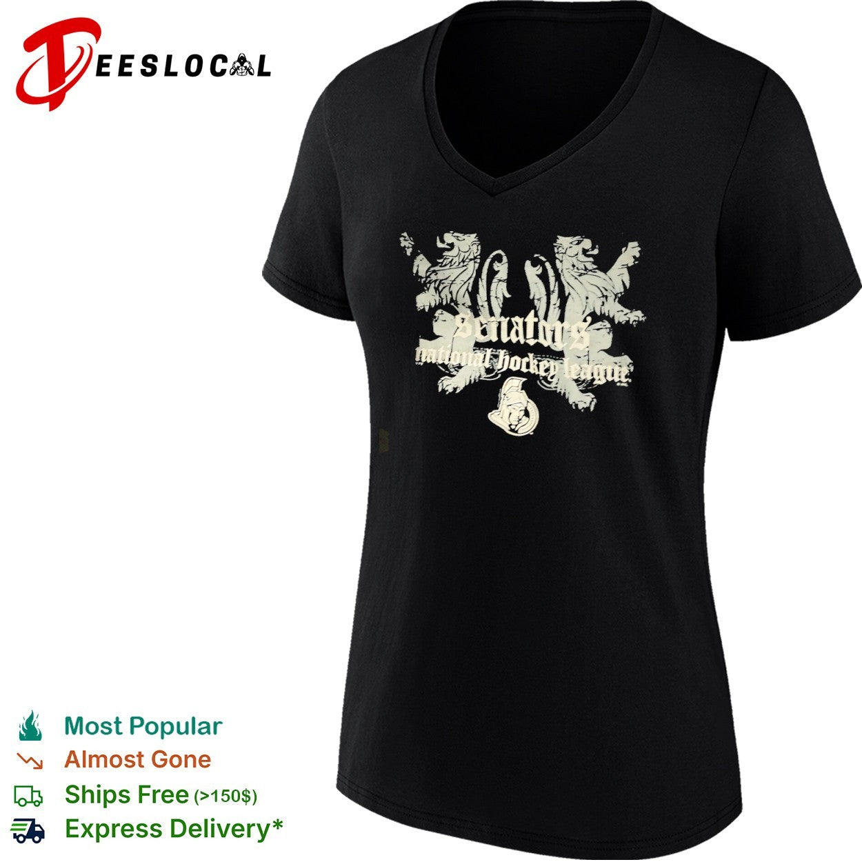 Ottawa Senators National Hockey League Distressed Logo shirt