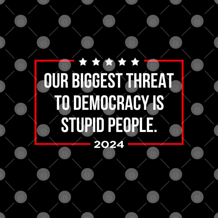 Our Biggest Threat To Democracy Is Stupid People 2024 Shirt