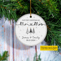 Our First Christmas As Mr And Mrs Personalized Ornament