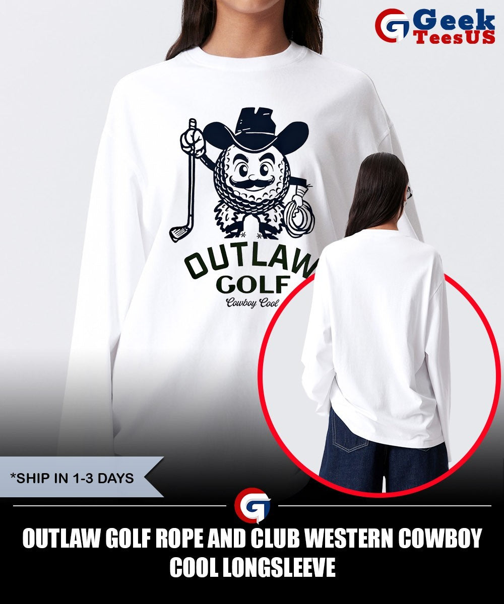 Outlaw Golf Rope and Club Western Cowboy Cool shirt