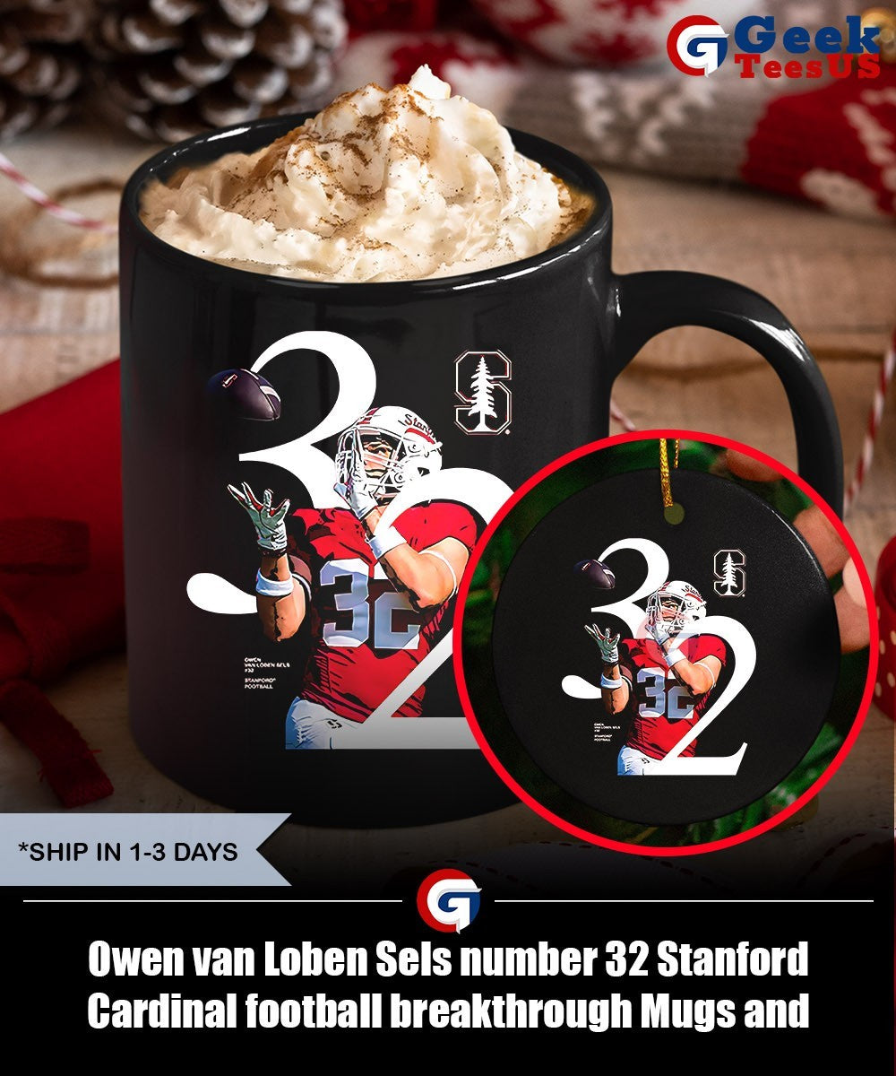 Owen van Loben Sels number 32 Stanford Cardinal football breakthrough shirt