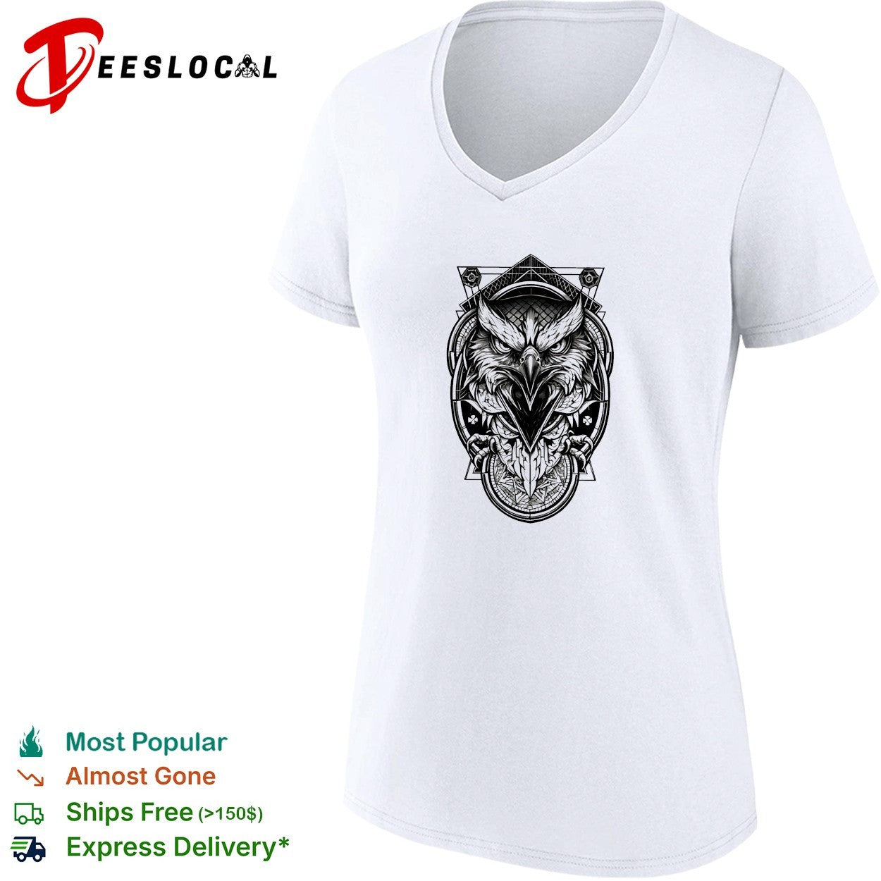 Owl geometric mystic face shirt
