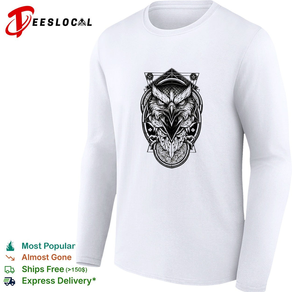 Owl geometric mystic face shirt