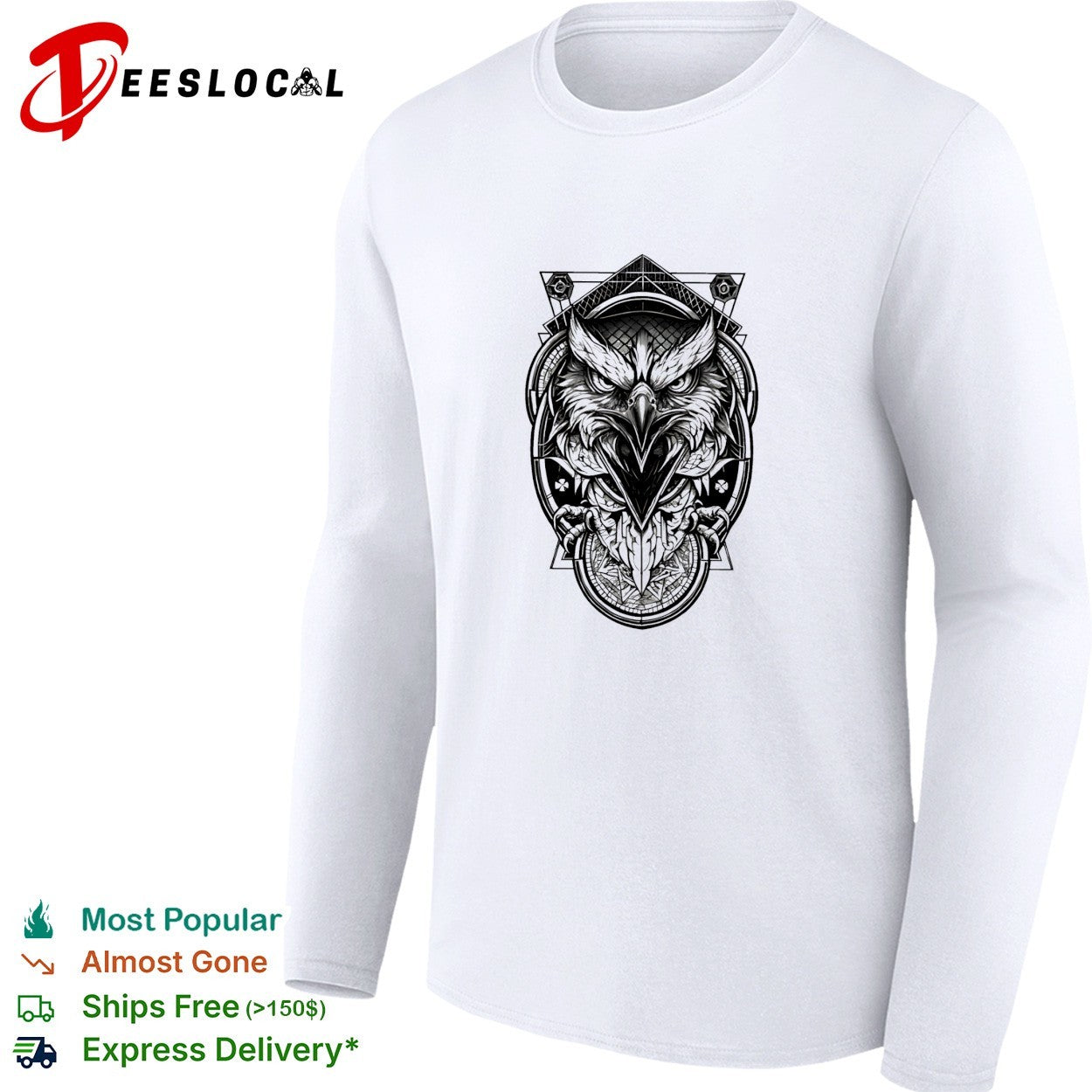 Owl geometric mystic face shirt