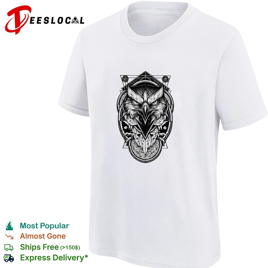 Owl geometric mystic face shirt