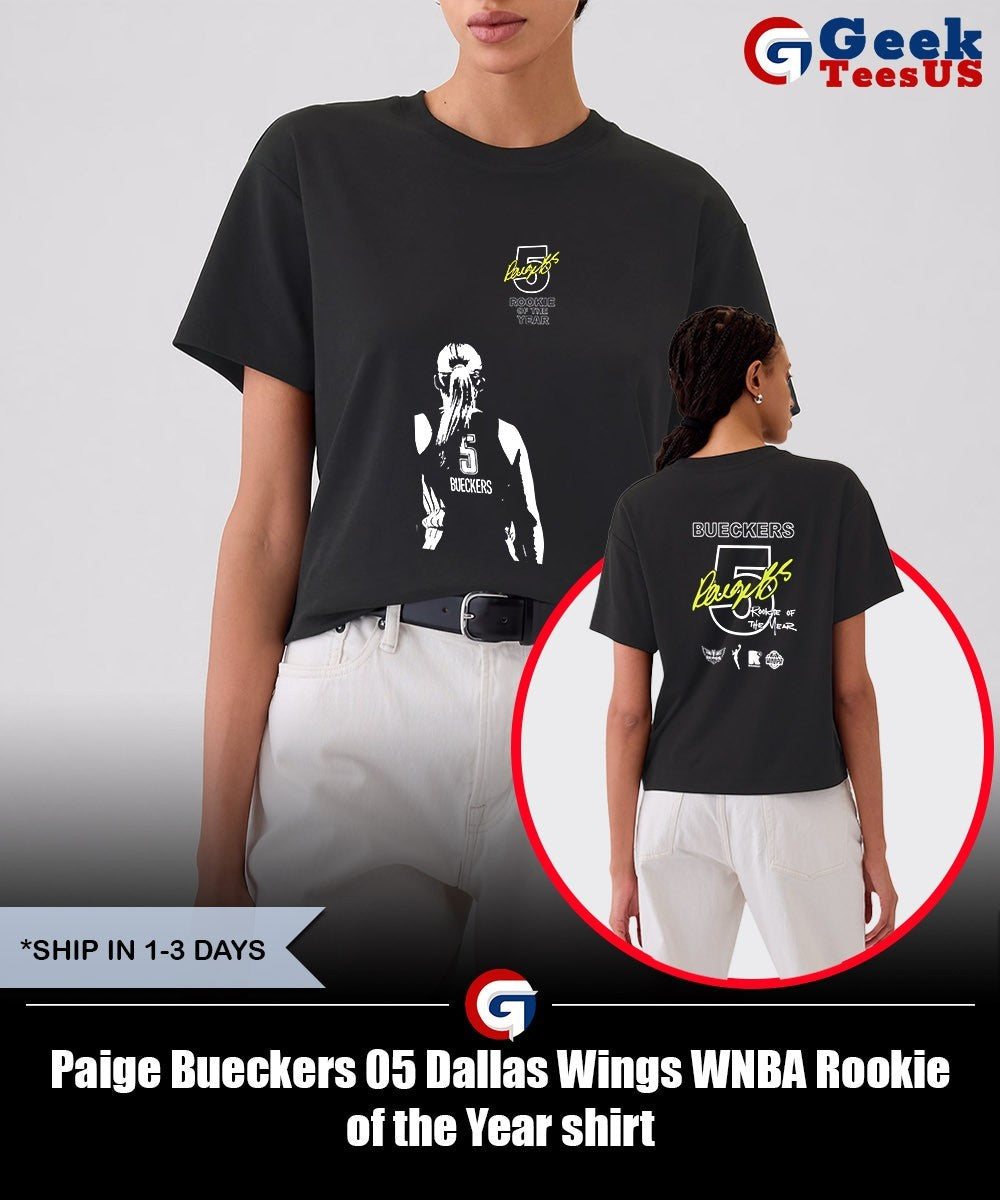 Paige Bueckers 05 Dallas Wings WNBA Rookie of the Year shirt