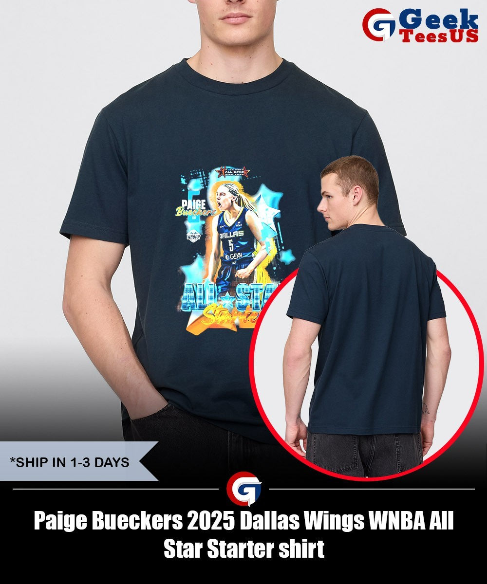 Paige Bueckers 2025 Dallas Wings WNBA All Star Starter shirt