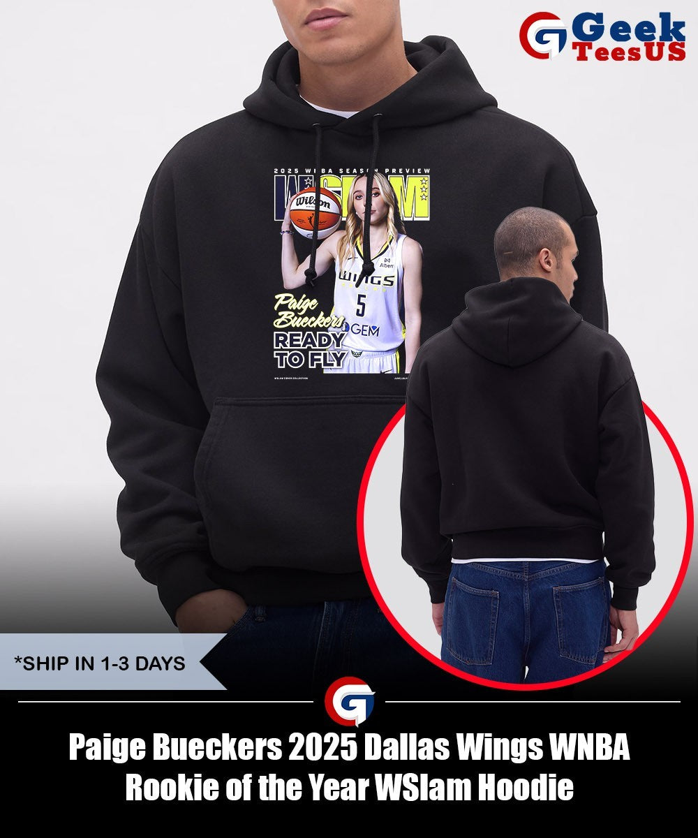 Paige Bueckers 2025 Dallas Wings WNBA Rookie of the Year WSlam shirt