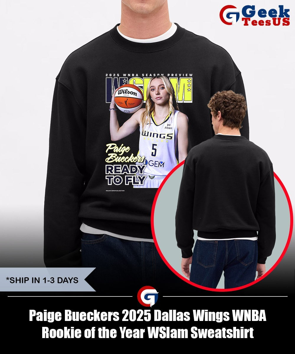 Paige Bueckers 2025 Dallas Wings WNBA Rookie of the Year WSlam shirt