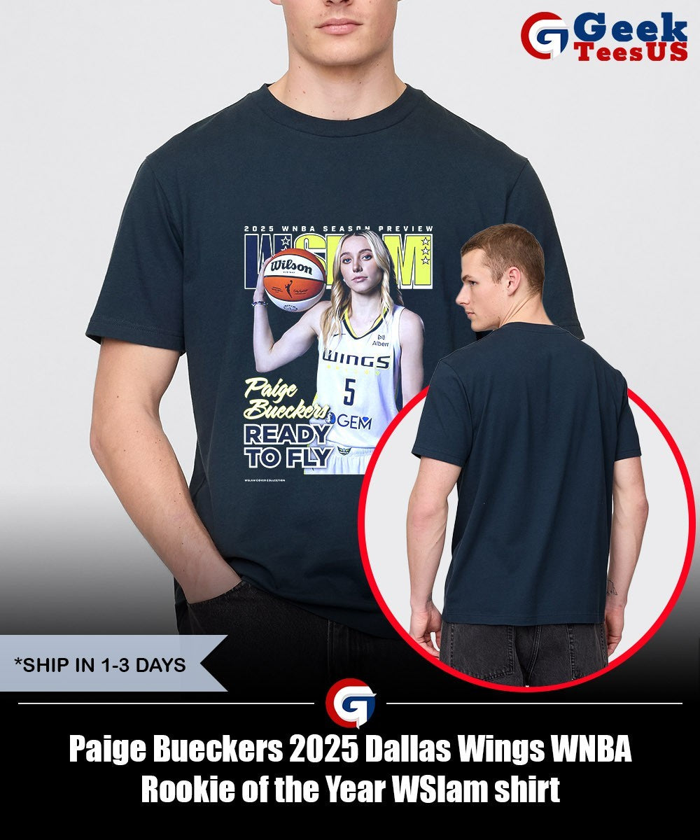 Paige Bueckers 2025 Dallas Wings WNBA Rookie of the Year WSlam shirt