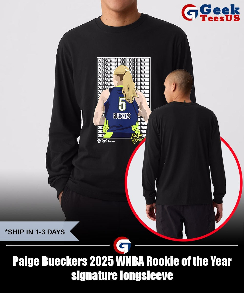 Paige Bueckers 2025 WNBA Rookie of the Year signature shirt
