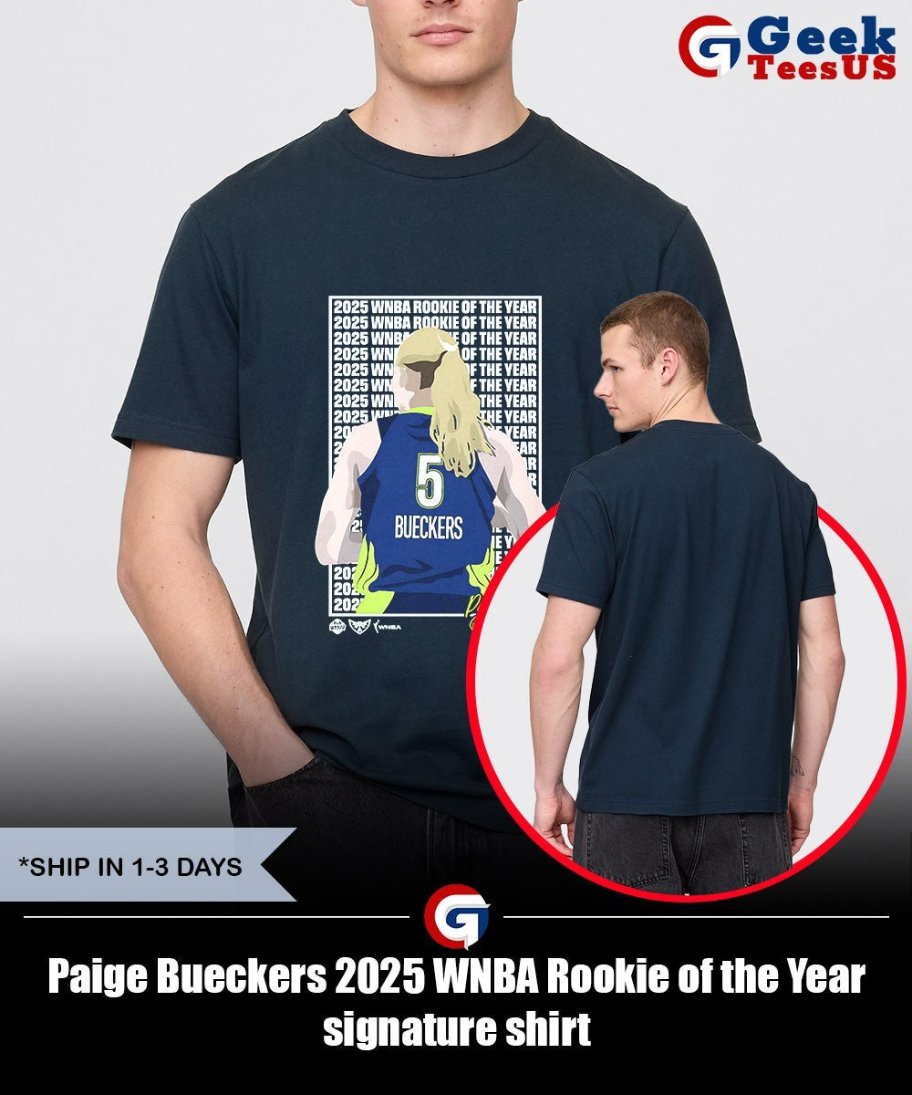 Paige Bueckers 2025 WNBA Rookie of the Year signature shirt
