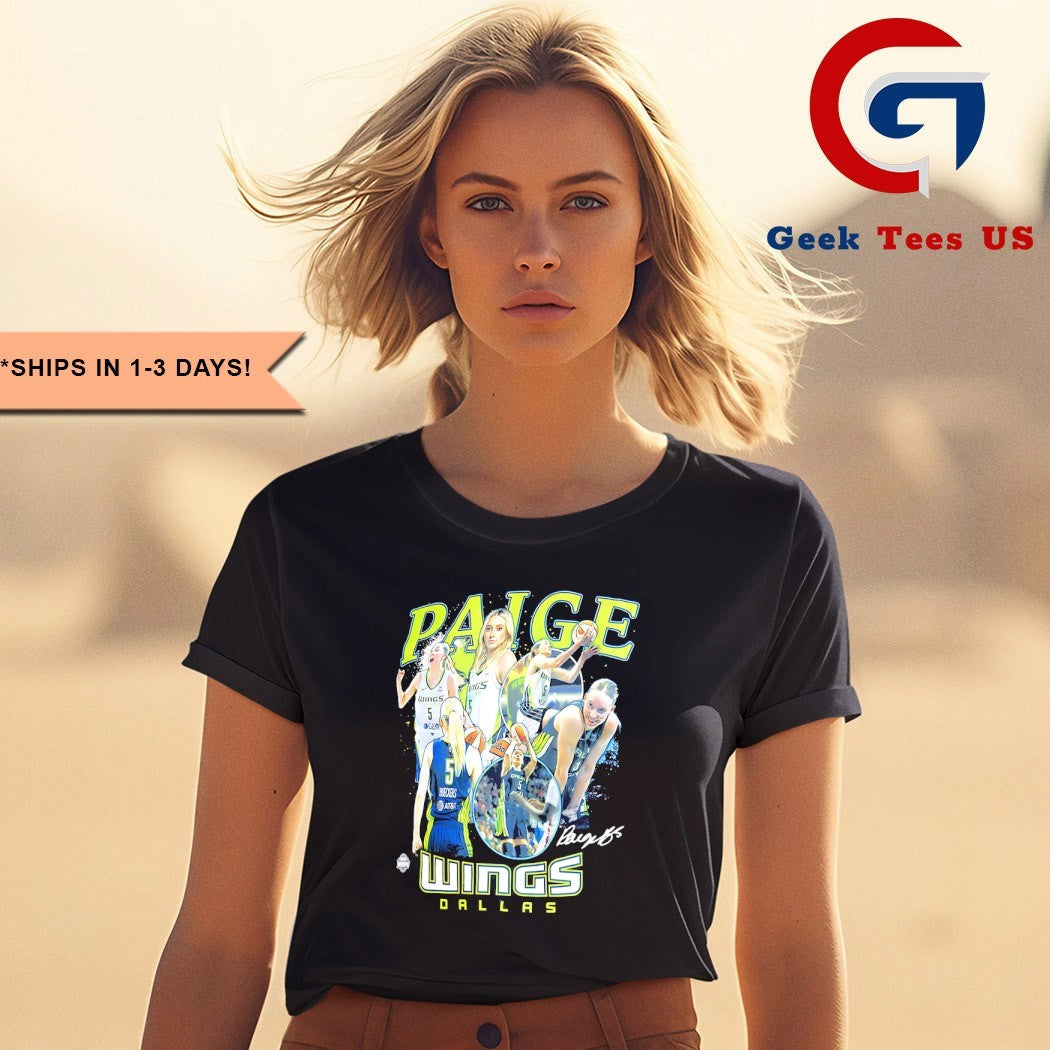 Paige Bueckers Dallas Wings WNBA crossroads graphic shirt