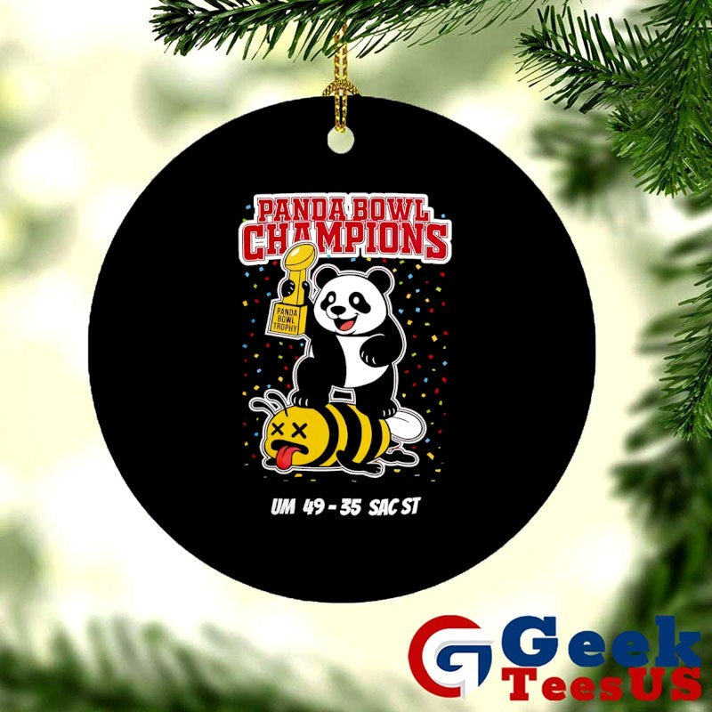 Panda Bowl Champions Panda Bee mascot score shirt