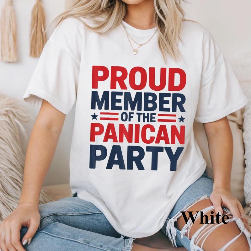 Panican Funny Proud Member of the Panican Party Men's and Women's T-Shirt, Funny 4th July Shirt, Independence Day Tee,  - Top for Casual Wear - Womenswear Comfort Cotton