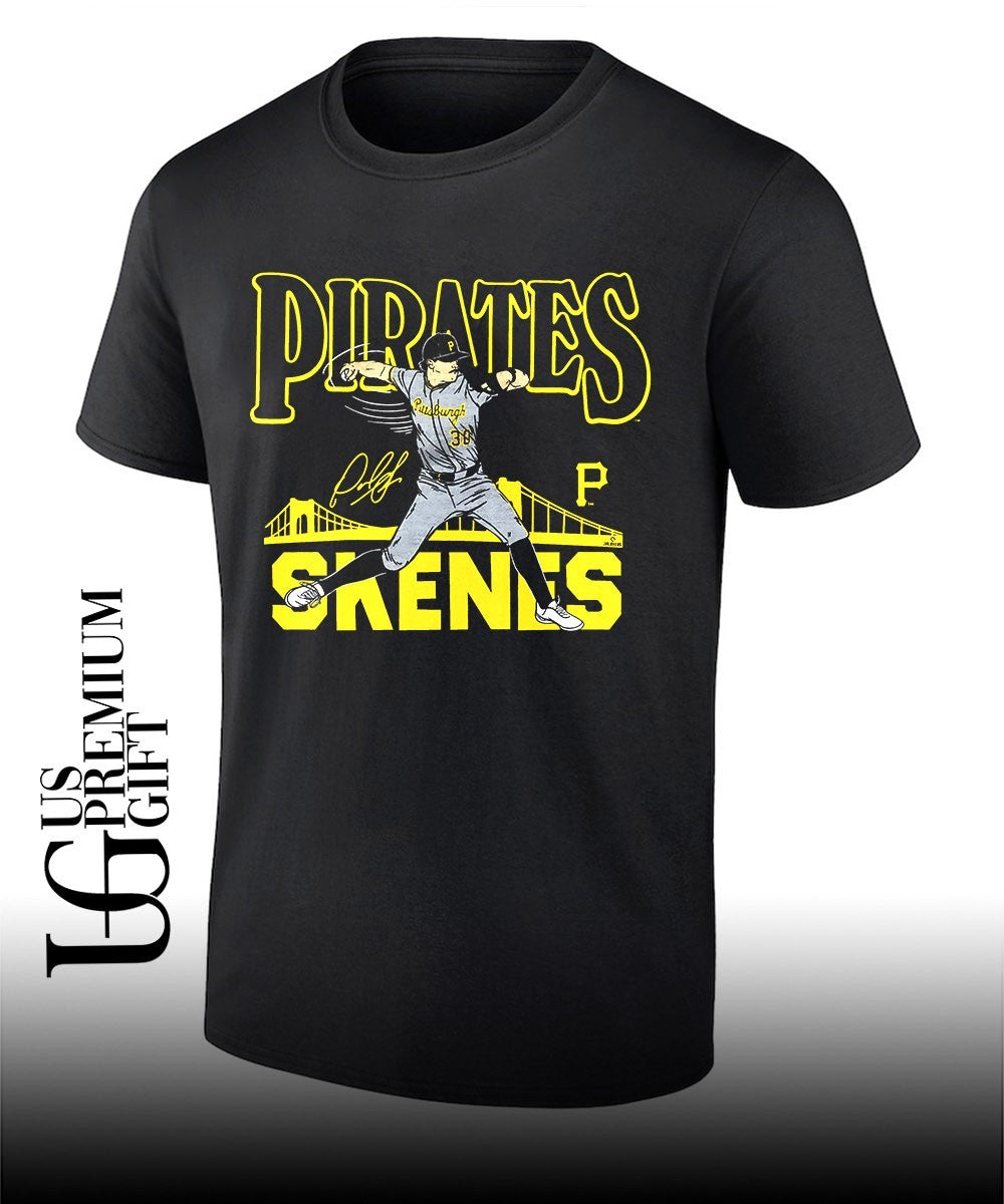 Paul Skenes player Pittsburgh Pirates baseball caricature shirt