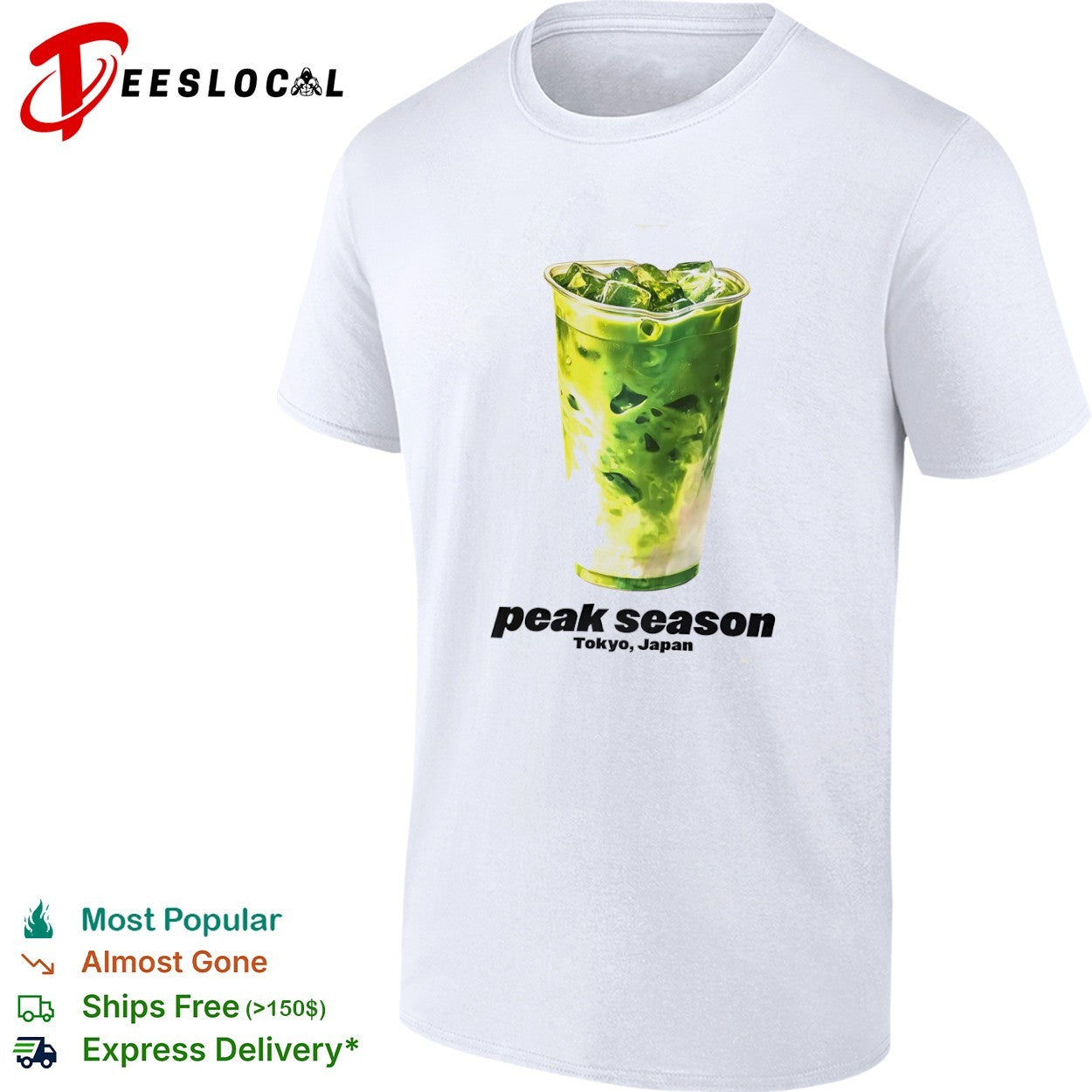 Peak Season Tokyo Japan Matcha Iced Tea Drink Refreshing Summer shirt