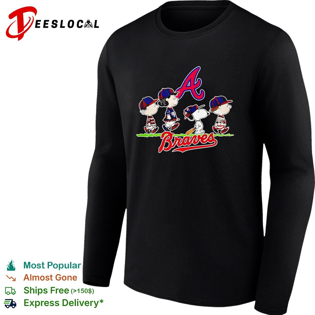 Peanuts Characters Atlanta Braves Baseball shirt