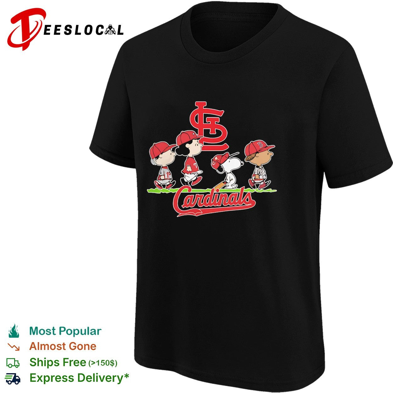 Peanuts Characters St Louis Cardinals Baseball Team shirt