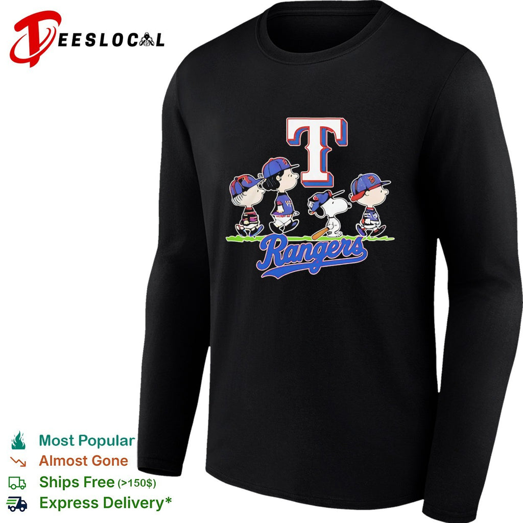 Peanuts Characters Texas Rangers Baseball Team shirt