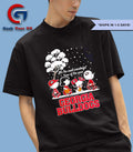 Peanuts characters Georgia Bulldogs it’s the most wonderful time of the year scene Christmas Season Holiday 2025 shirt