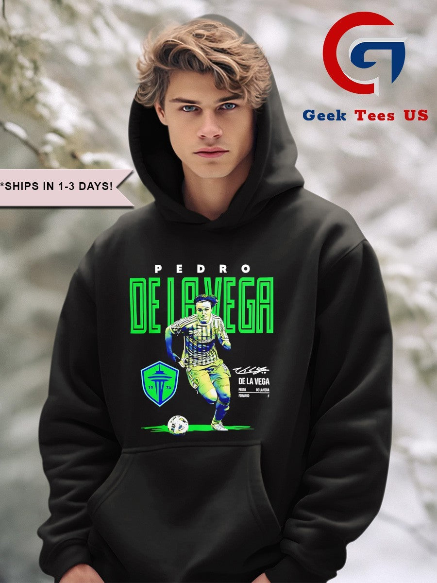 Pedro De La Vega MLS Seattle Sounders 1974 signature graphic shirt