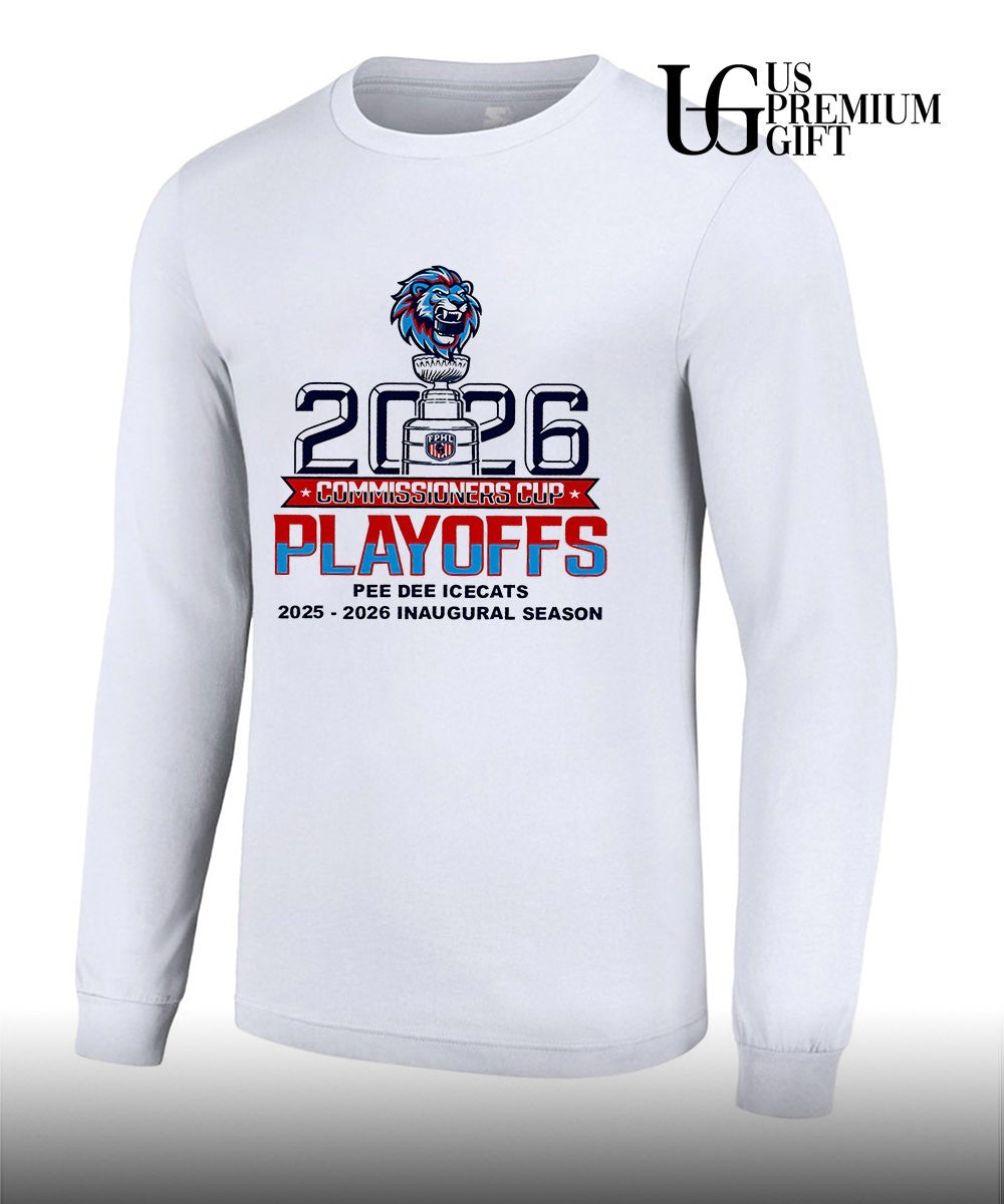 Pee Dee IceCats 2025-2026 Inaugural Season Commissioners Cup Playoffs shirt