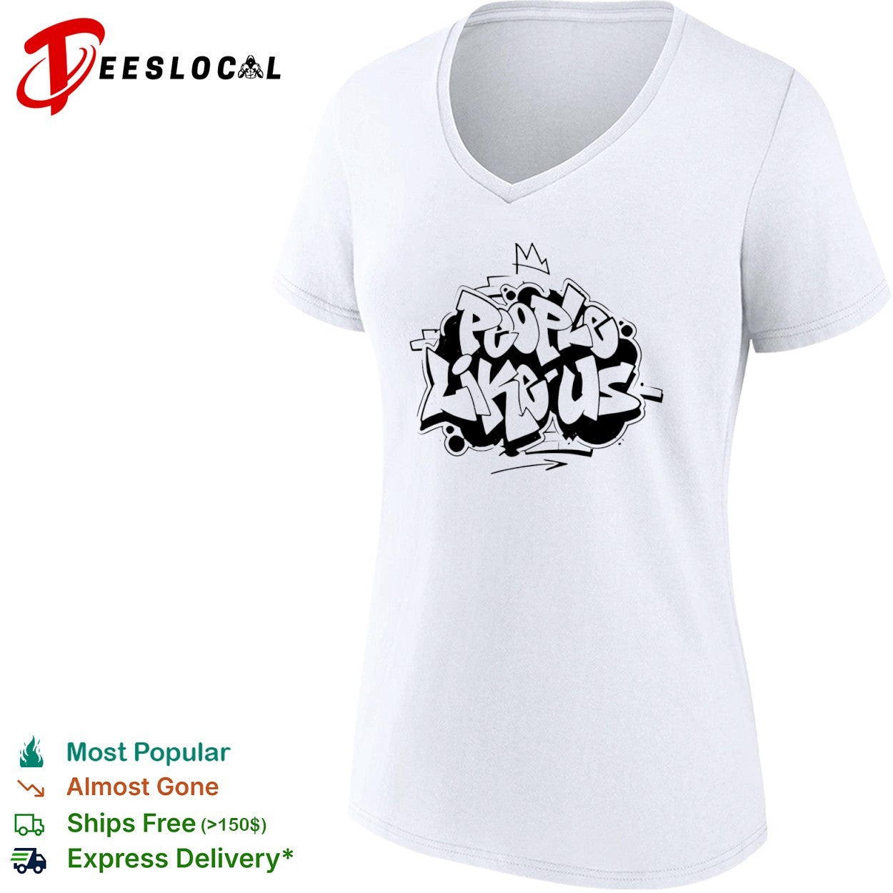 People Like Us Graffiti Crown Shirt