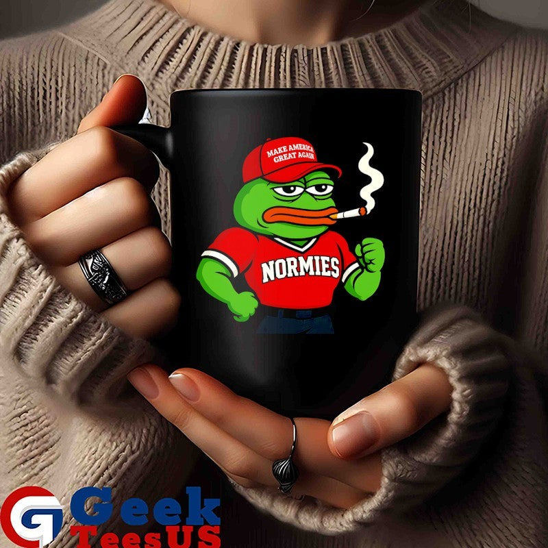 Pepe the Frog smoking wearing Make America Great Again red hat shirt