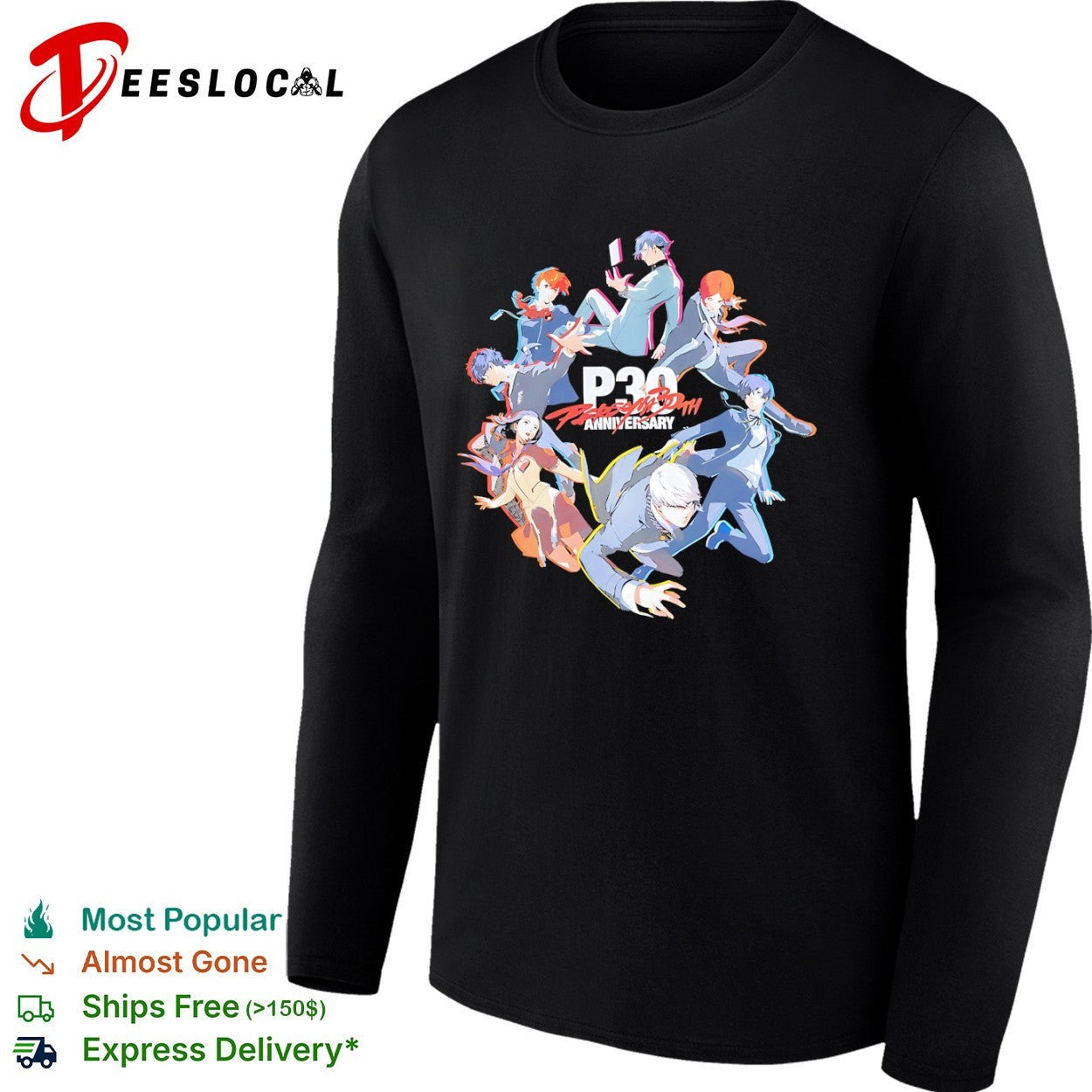 Persona 30th Anniversary Atlus JRPG shirt