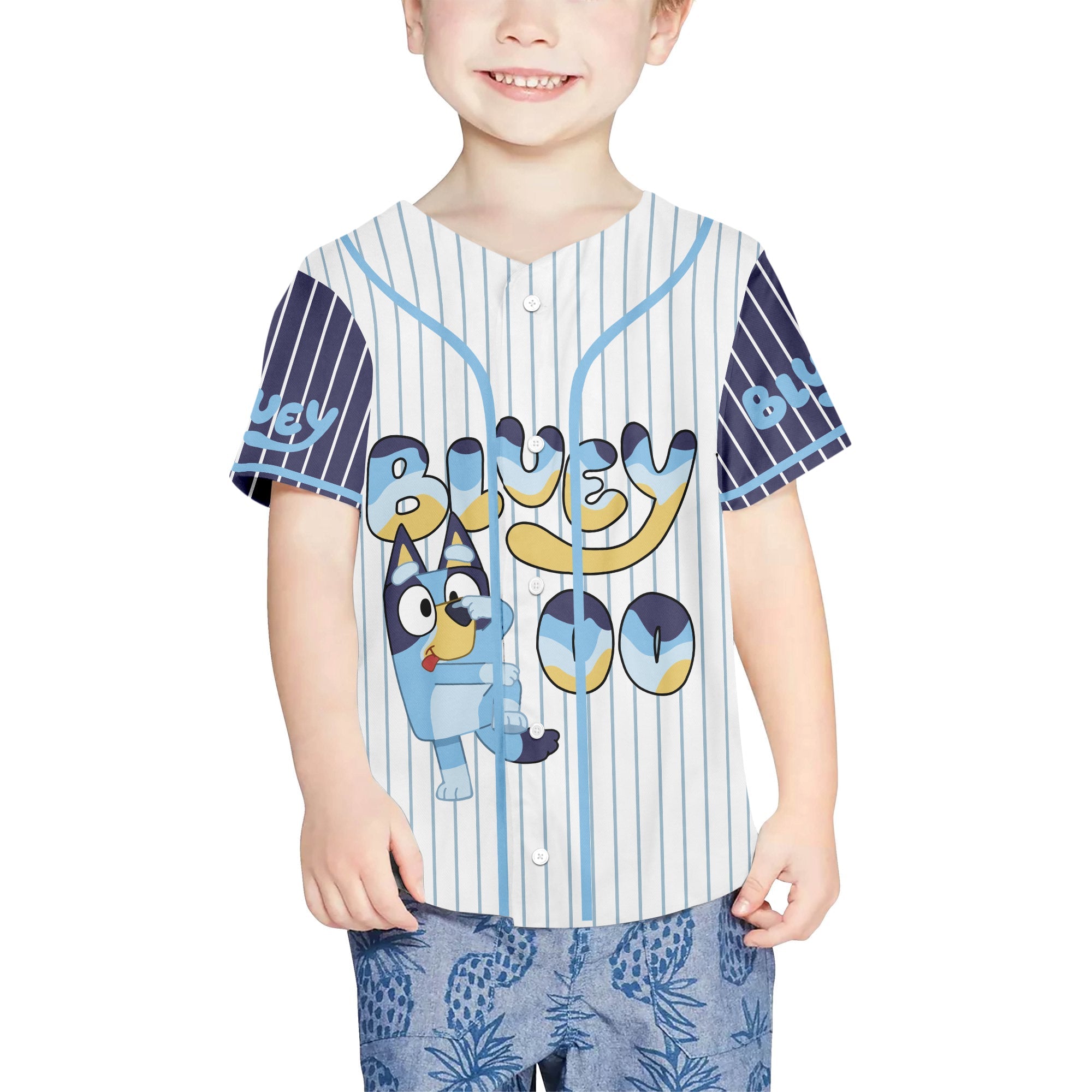 Personalized Bluey Kid Baseball Jersey