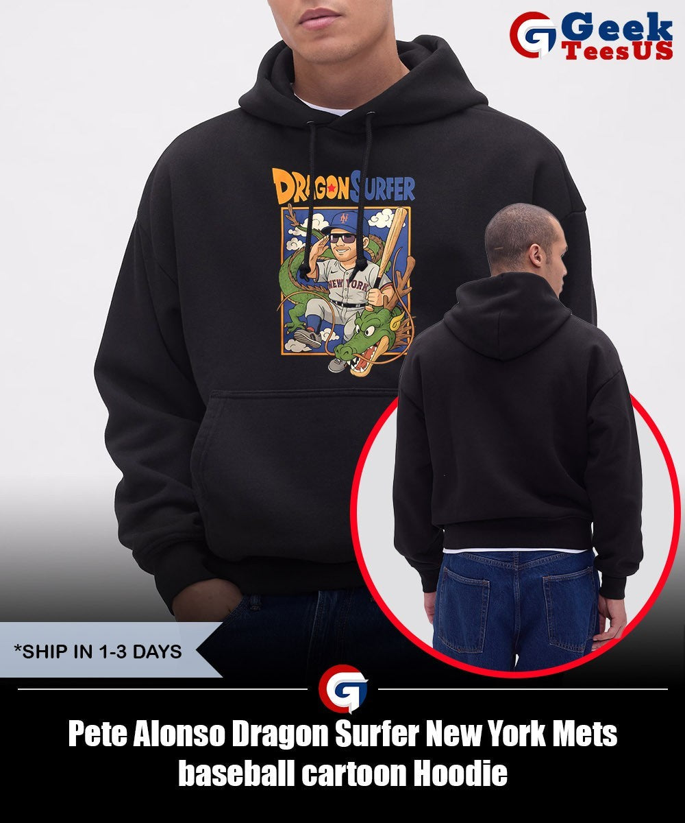 Pete Alonso Dragon Surfer New York Mets baseball cartoon shirt