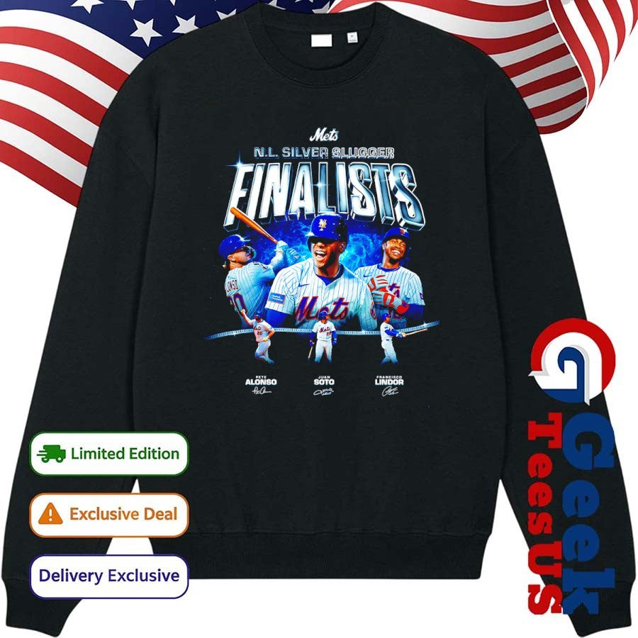 Pete Alonso Juan Soto and Francisco Lindor National League Silver Slugger finalists signature shirt