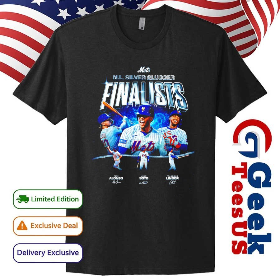 Pete Alonso Juan Soto and Francisco Lindor National League Silver Slugger finalists signature shirt