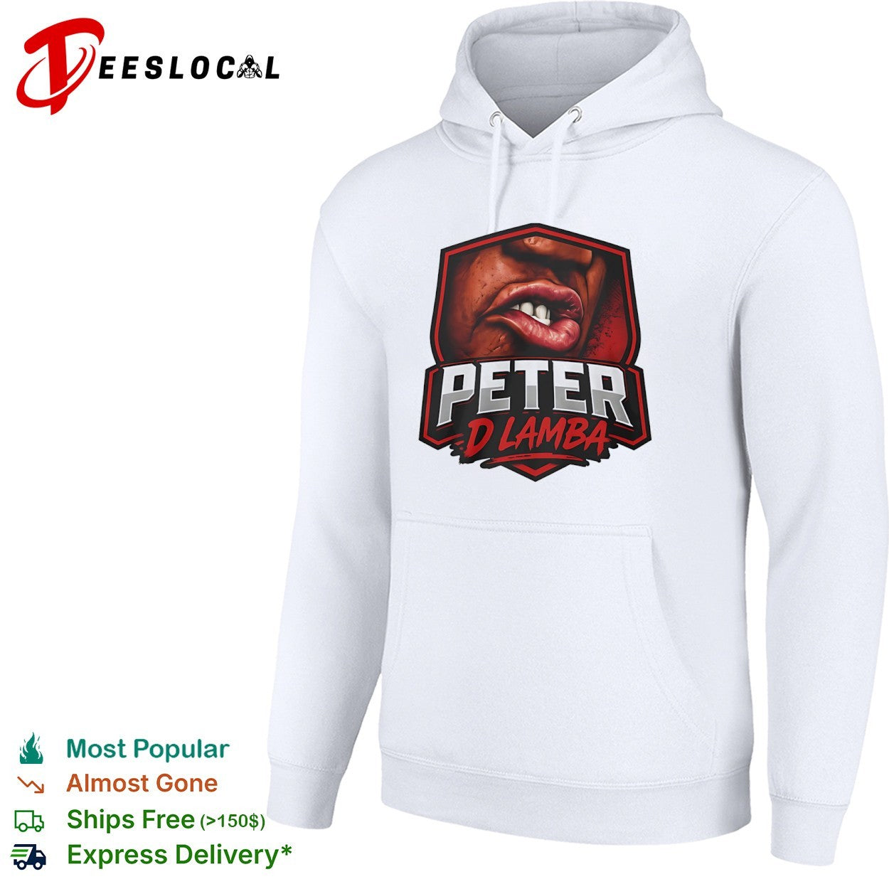 Peter D Lamba Mouth Design Graphic shirt