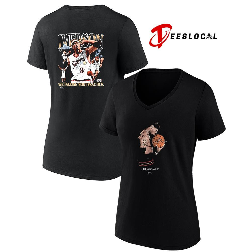 Philadelphia 76ers Allen Iverson the Answer we talking ’bout practice shirt