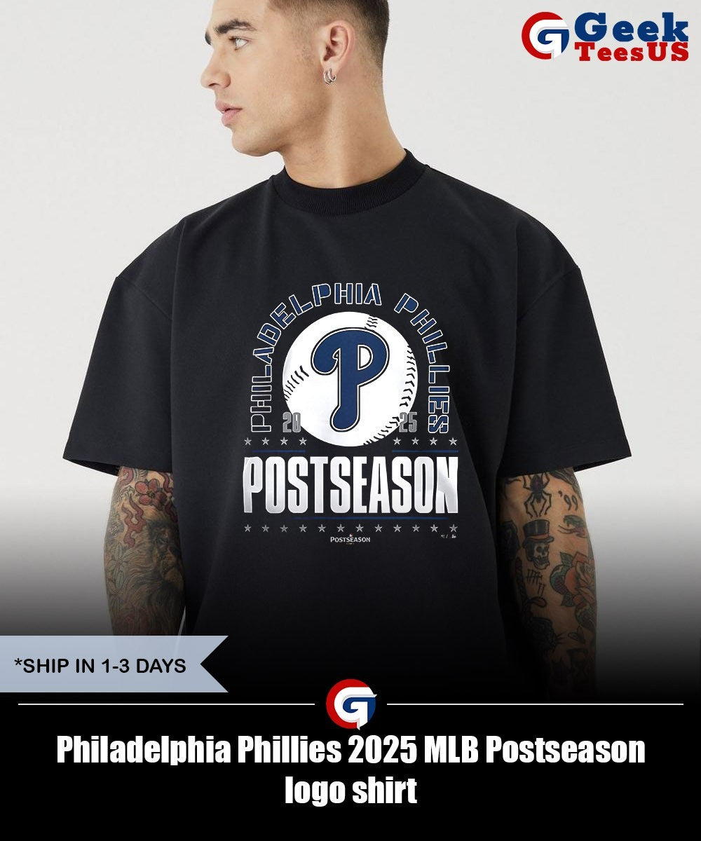 Philadelphia Phillies 2025 MLB Postseason logo shirt