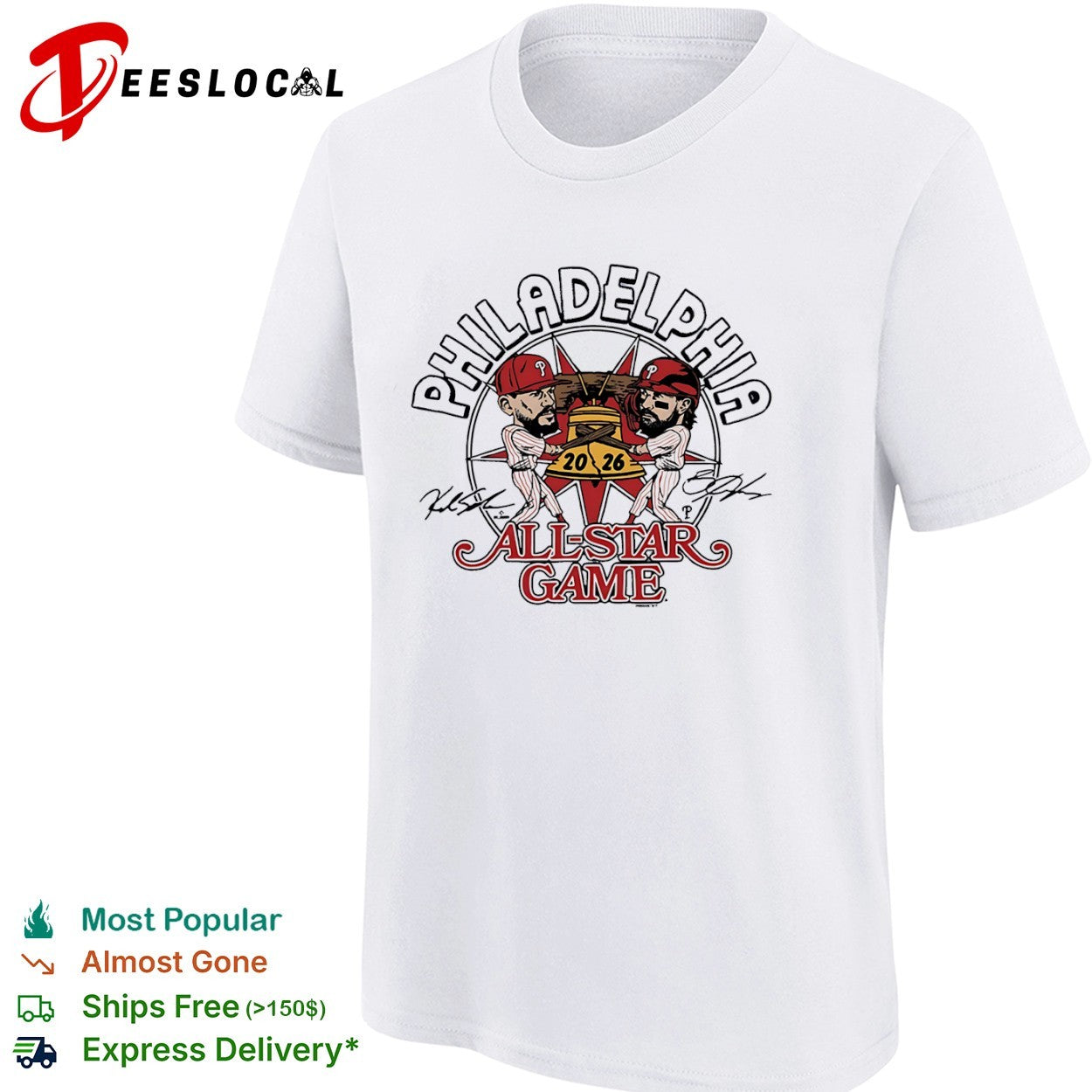 Philadelphia Phillies 2026 All-Star Game Baseball Players Signature shirt