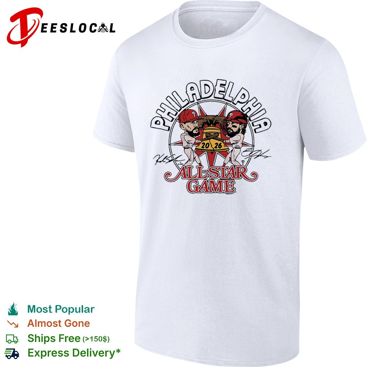 Philadelphia Phillies 2026 All-Star Game Baseball Players Signature shirt
