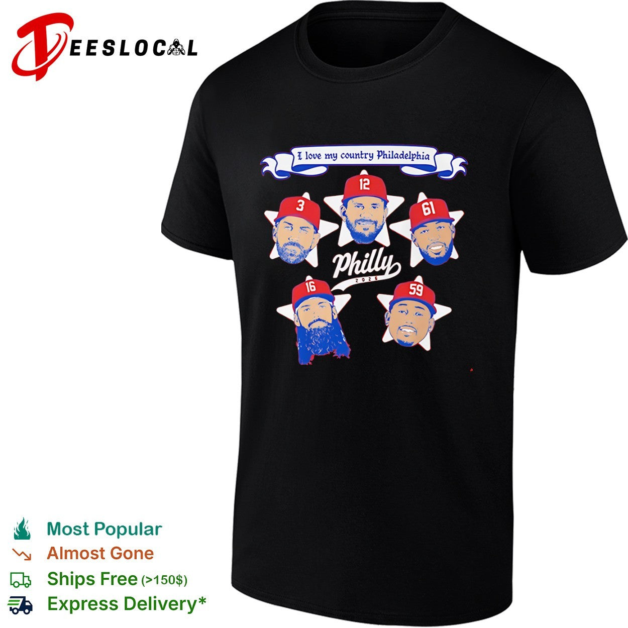 Philadelphia Phillies 2026 I Love My Country Philly shirt