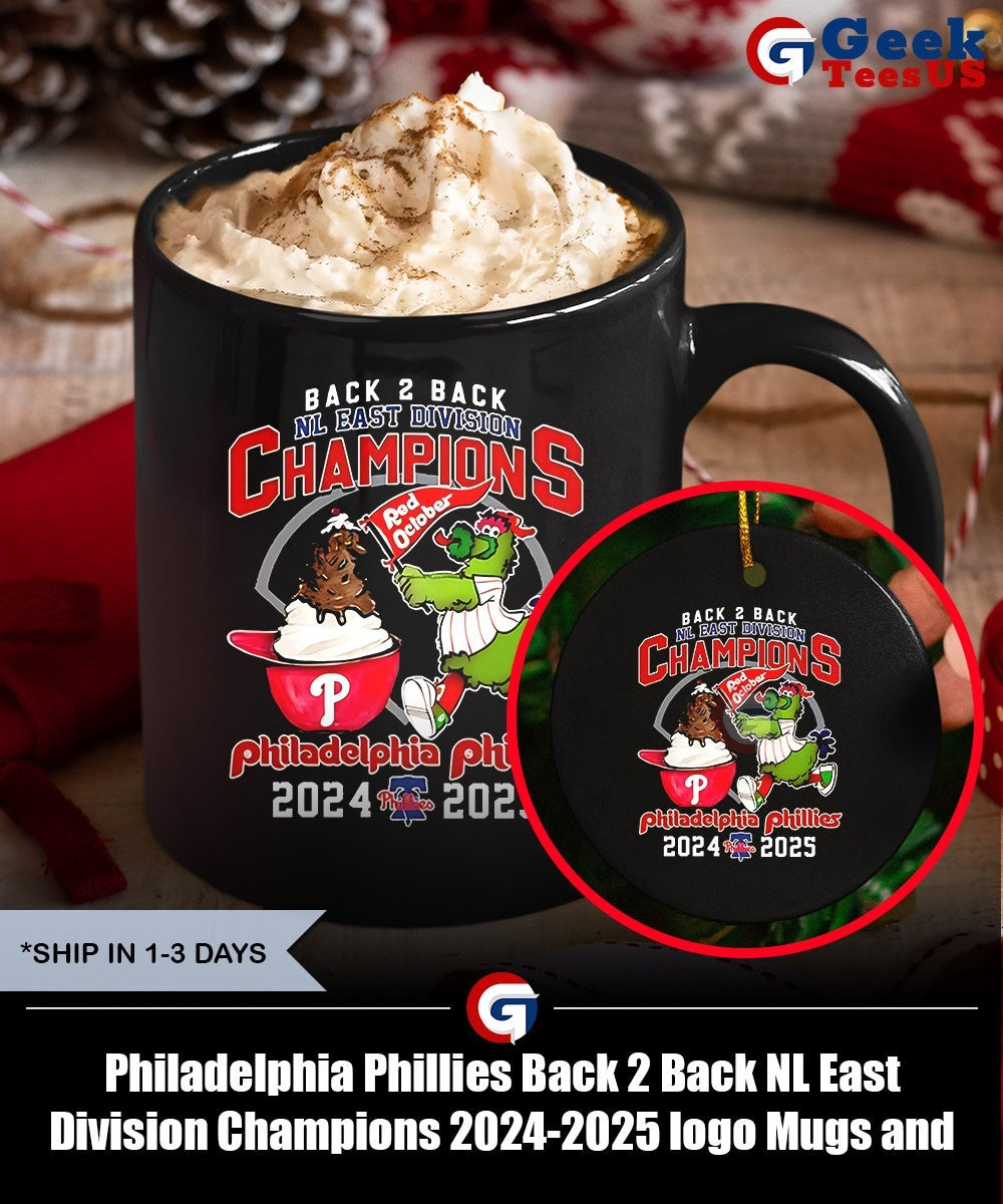 Philadelphia Phillies Back 2 Back NL East Division Champions 2024-2025 logo shirt