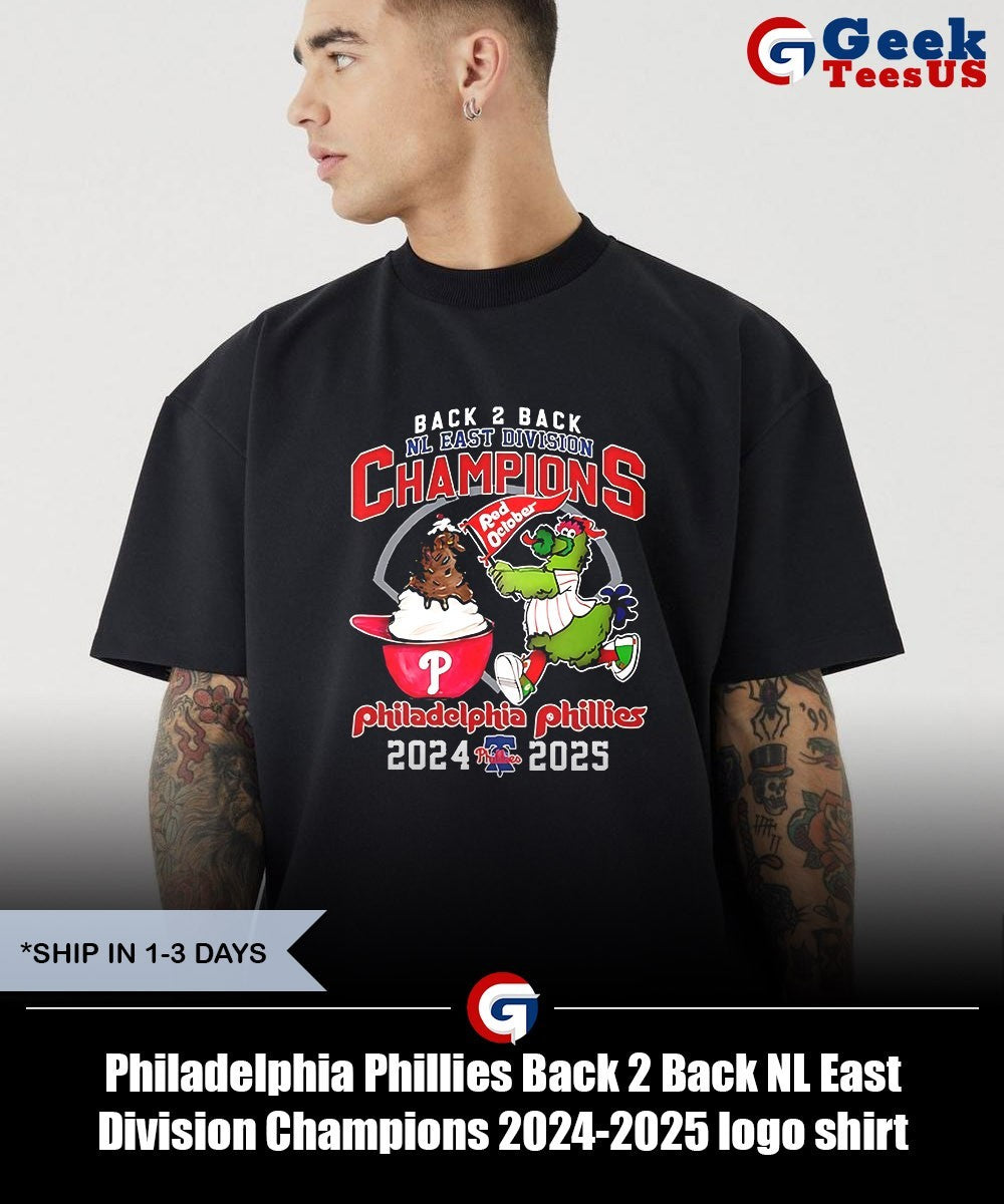 Philadelphia Phillies Back 2 Back NL East Division Champions 2024-2025 logo shirt