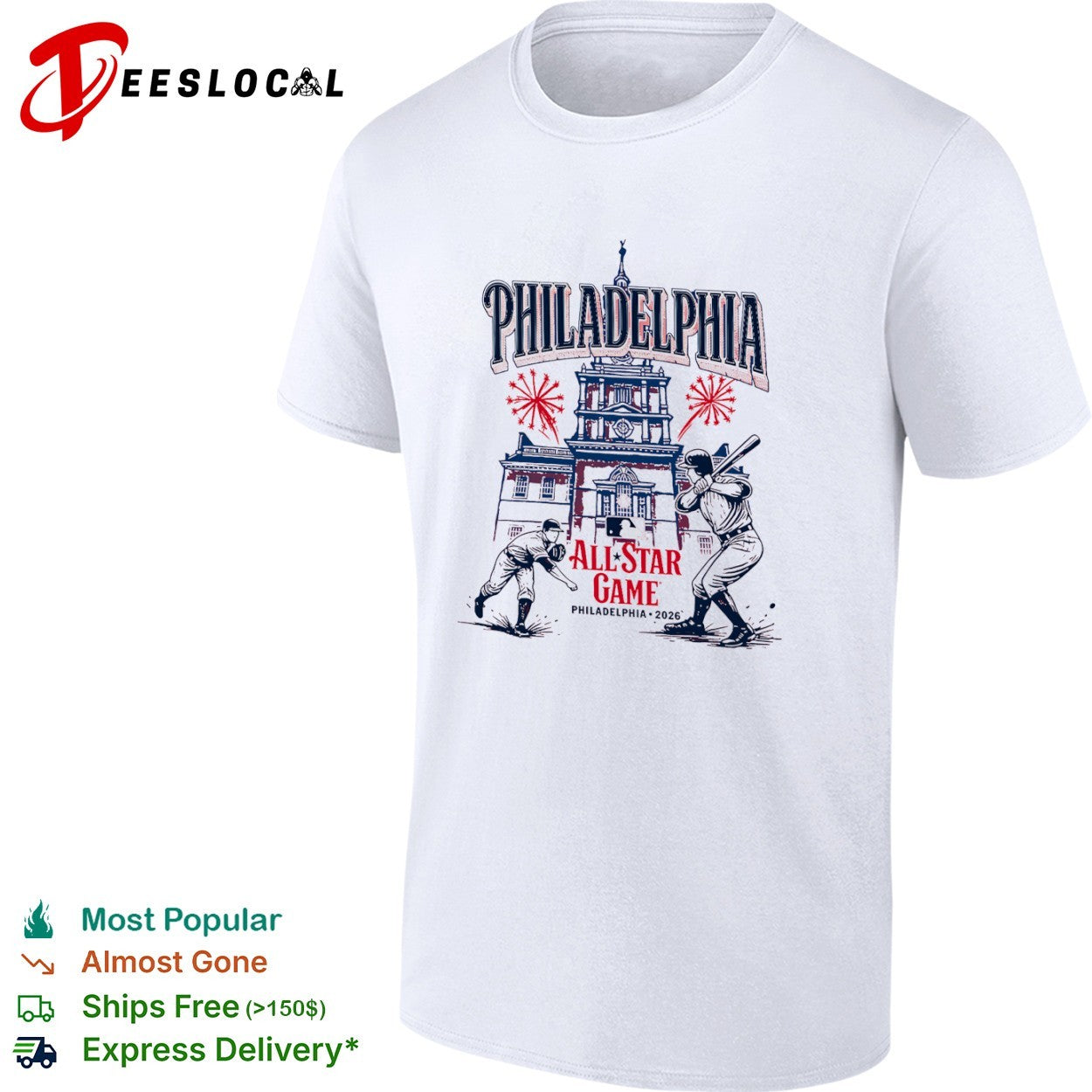 Philadelphia Phillies MLB All Star Game 2026 Independence Hall Baseball Matchup Event shirt