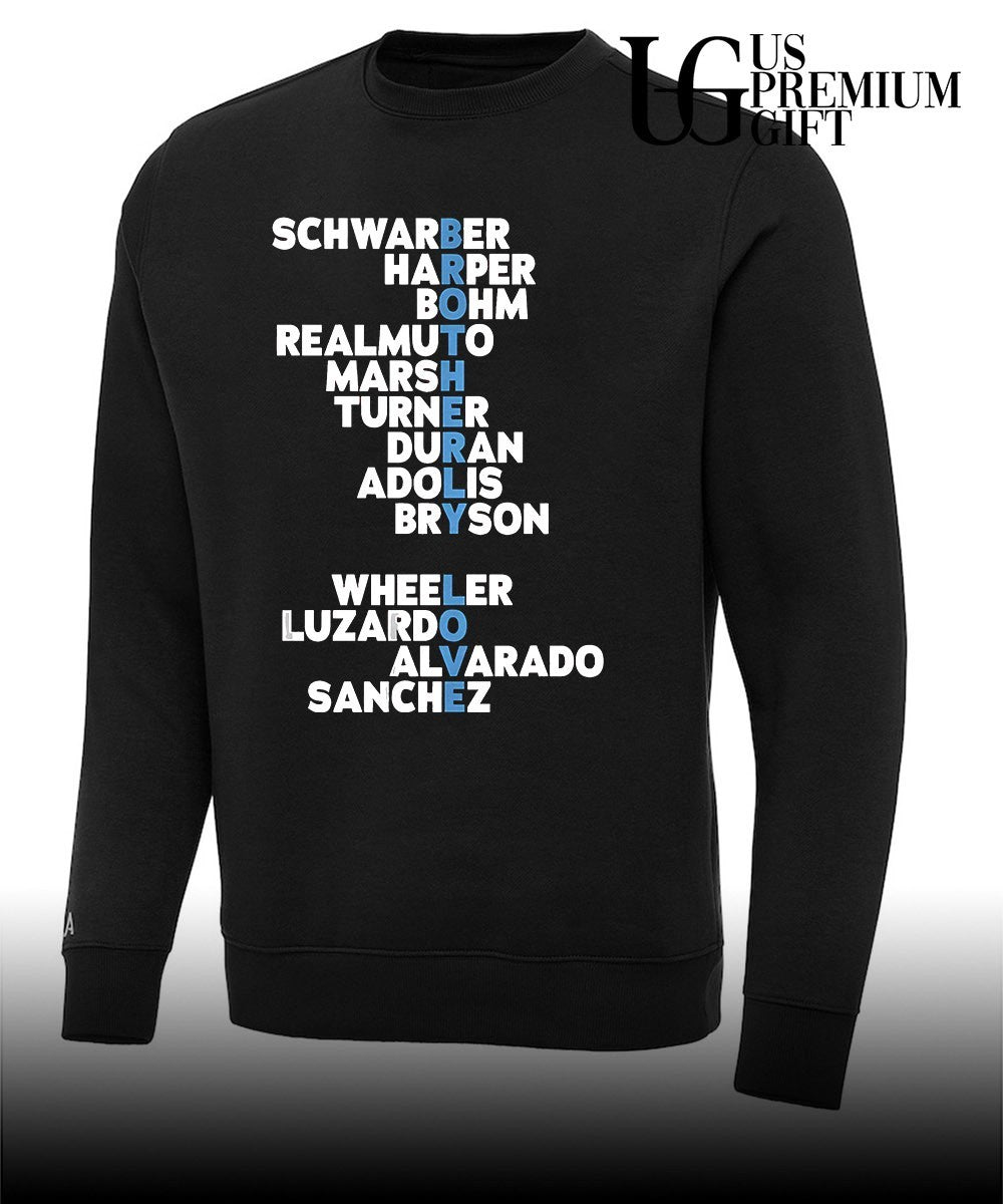 Philadelphia Phillies baseball Brotherly Love names player 2026 shirt