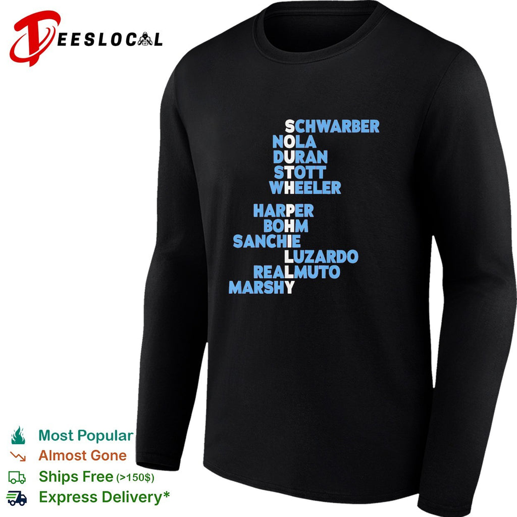 Philadelphia Phillies player names South Philly Baseball 2026 shirt