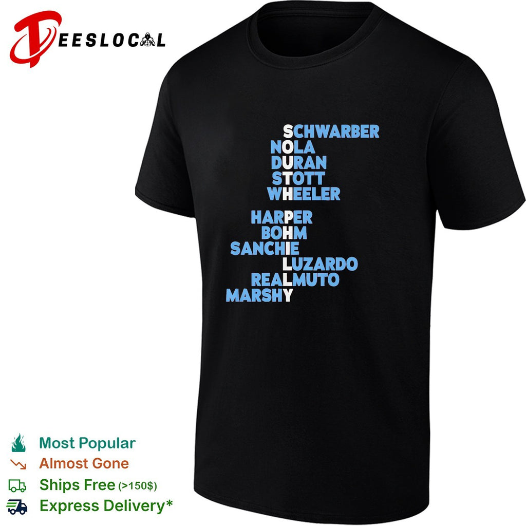 Philadelphia Phillies player names South Philly Baseball 2026 shirt