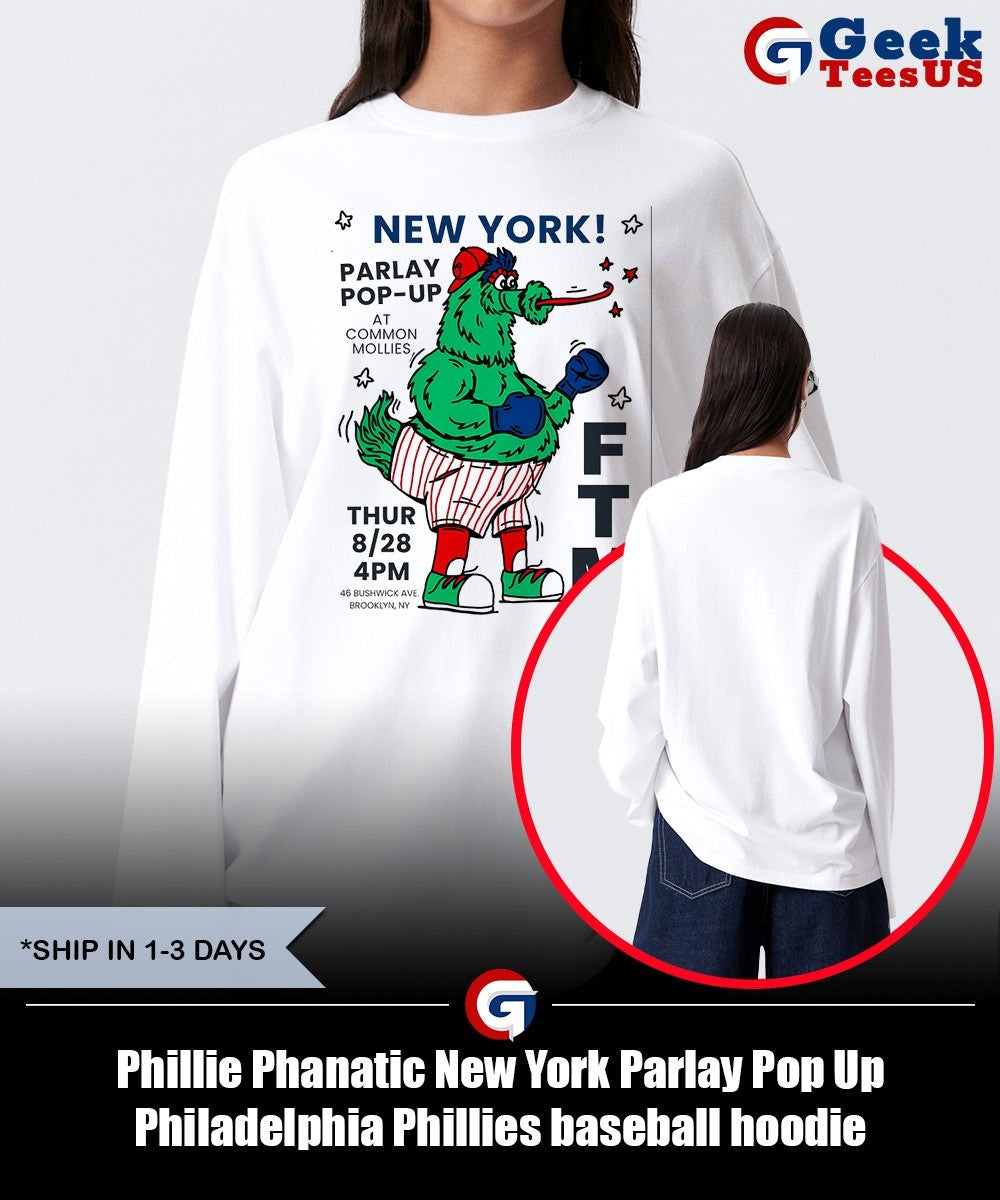 Phillie Phanatic New York Parlay Pop Up Philadelphia Phillies baseball shirt