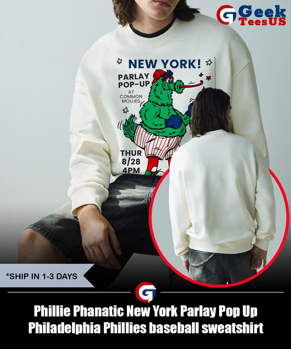 Phillie Phanatic New York Parlay Pop Up Philadelphia Phillies baseball shirt