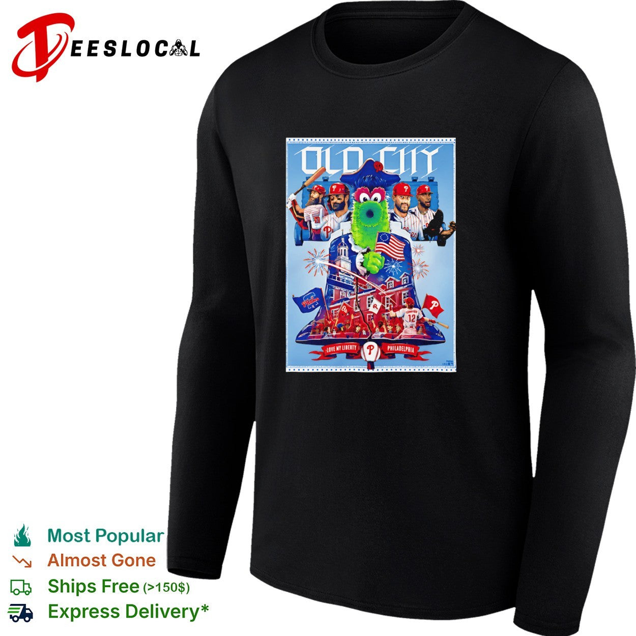 Phillie Phanatic and Kyle Schwarber Old City Philadelphia Phillies Poster shirt