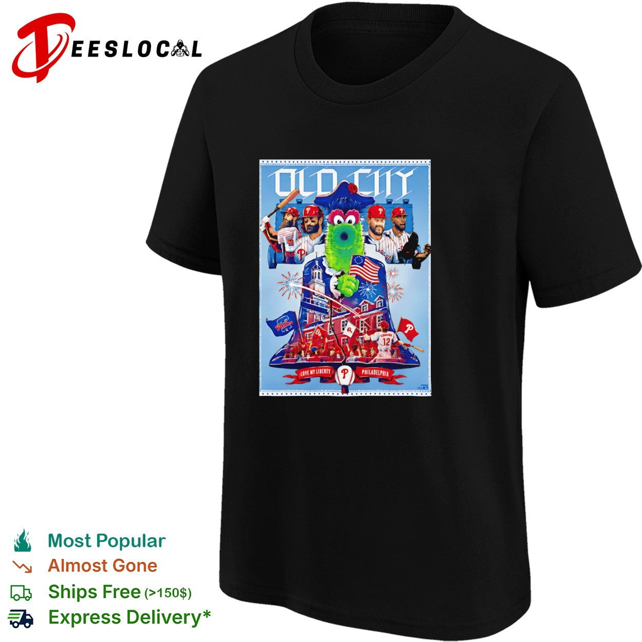 Phillie Phanatic and Kyle Schwarber Old City Philadelphia Phillies Poster shirt